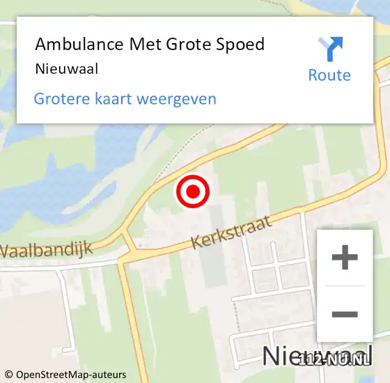 Locatie op kaart van de 112 melding: Ambulance Met Grote Spoed Naar Nieuwaal op 1 augustus 2024 05:42