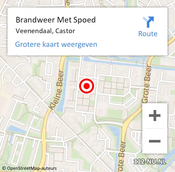 Locatie op kaart van de 112 melding: Brandweer Met Spoed Naar Veenendaal, Castor op 1 augustus 2024 08:20