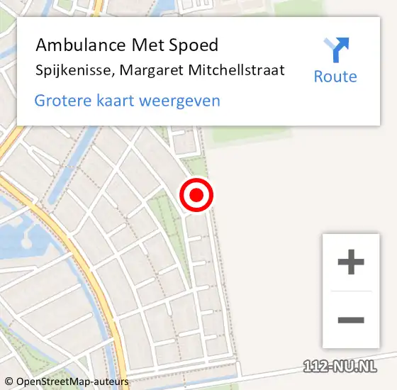 Locatie op kaart van de 112 melding: Ambulance Met Spoed Naar Spijkenisse, Margaret Mitchellstraat op 1 augustus 2024 10:28