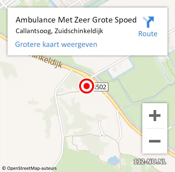 Locatie op kaart van de 112 melding: Ambulance Met Zeer Grote Spoed Naar Callantsoog, Zuidschinkeldijk op 1 augustus 2024 11:04