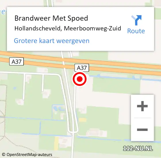 Locatie op kaart van de 112 melding: Brandweer Met Spoed Naar Hollandscheveld, Meerboomweg-Zuid op 1 augustus 2024 11:24