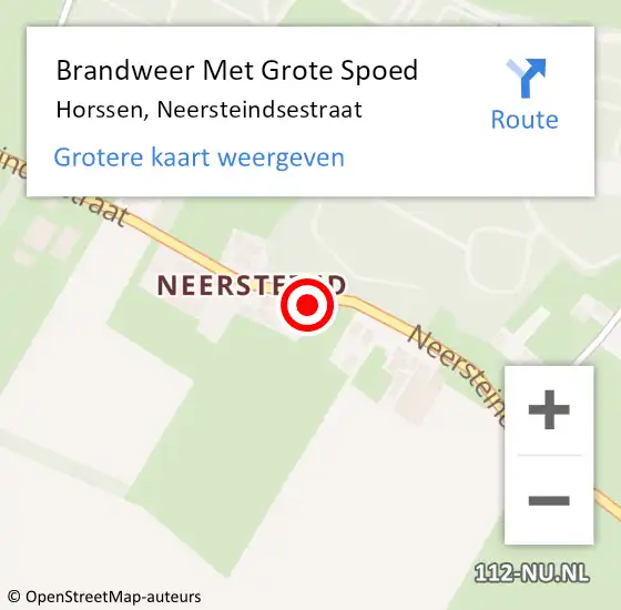 Locatie op kaart van de 112 melding: Brandweer Met Grote Spoed Naar Horssen, Neersteindsestraat op 1 augustus 2024 14:56