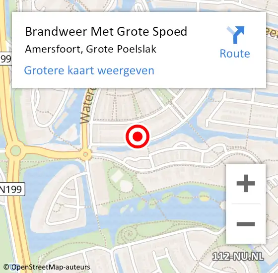 Locatie op kaart van de 112 melding: Brandweer Met Grote Spoed Naar Amersfoort, Grote Poelslak op 1 augustus 2024 16:06