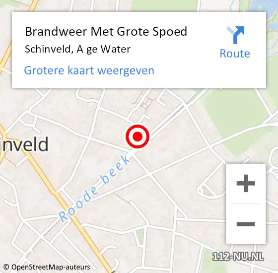 Locatie op kaart van de 112 melding: Brandweer Met Grote Spoed Naar Schinveld, A ge Water op 1 augustus 2024 18:22