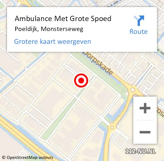 Locatie op kaart van de 112 melding: Ambulance Met Grote Spoed Naar Poeldijk, Monsterseweg op 2 augustus 2024 07:15