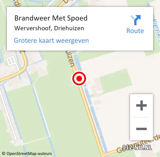 Locatie op kaart van de 112 melding: Brandweer Met Spoed Naar Wervershoof, Driehuizen op 2 augustus 2024 14:30