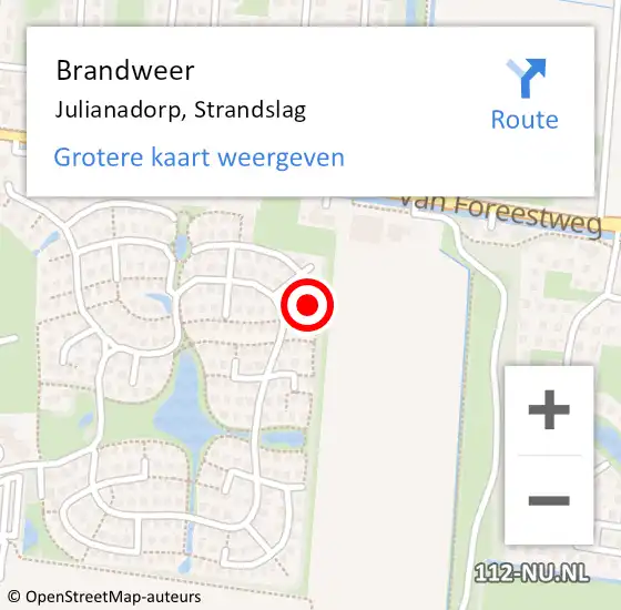 Locatie op kaart van de 112 melding: Brandweer Julianadorp, Strandslag op 2 augustus 2024 20:13