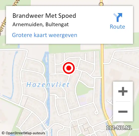 Locatie op kaart van de 112 melding: Brandweer Met Spoed Naar Arnemuiden, Bultengat op 3 augustus 2024 03:32