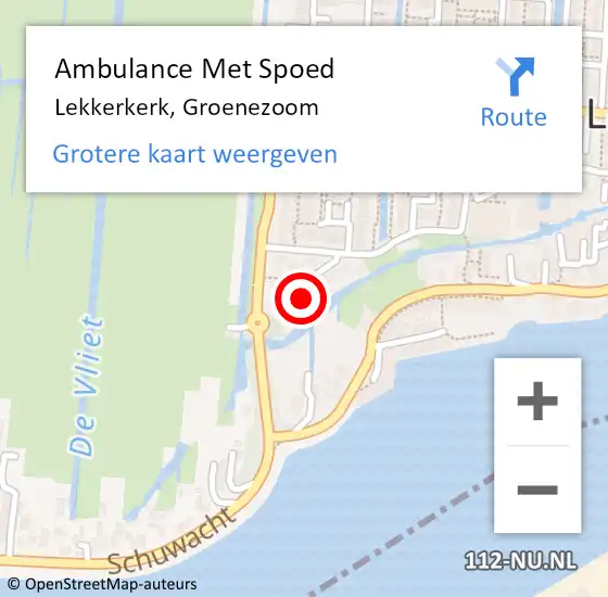 Locatie op kaart van de 112 melding: Ambulance Met Spoed Naar Lekkerkerk, Groenezoom op 3 augustus 2024 07:48