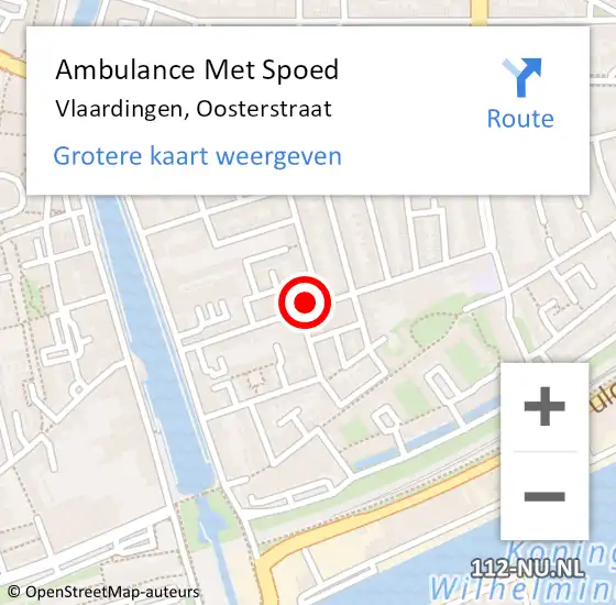 Locatie op kaart van de 112 melding: Ambulance Met Spoed Naar Vlaardingen, Oosterstraat op 3 augustus 2024 07:54
