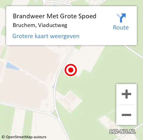 Locatie op kaart van de 112 melding: Brandweer Met Grote Spoed Naar Bruchem, Viaductweg op 3 augustus 2024 09:16