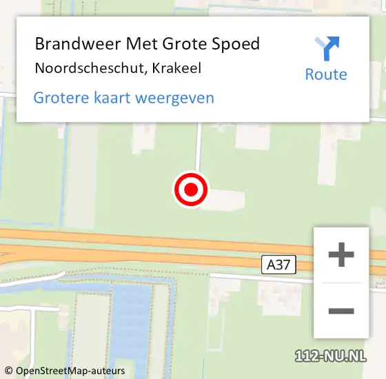 Locatie op kaart van de 112 melding: Brandweer Met Grote Spoed Naar Noordscheschut, Krakeel op 3 augustus 2024 10:02