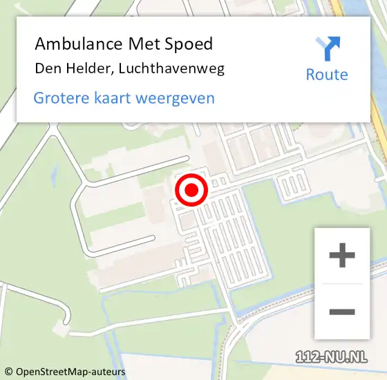 Locatie op kaart van de 112 melding: Ambulance Met Spoed Naar Den Helder, Luchthavenweg op 3 augustus 2024 11:18