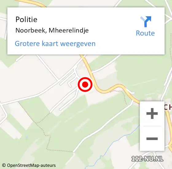 Locatie op kaart van de 112 melding: Politie Noorbeek, Mheerelindje op 3 augustus 2024 11:44