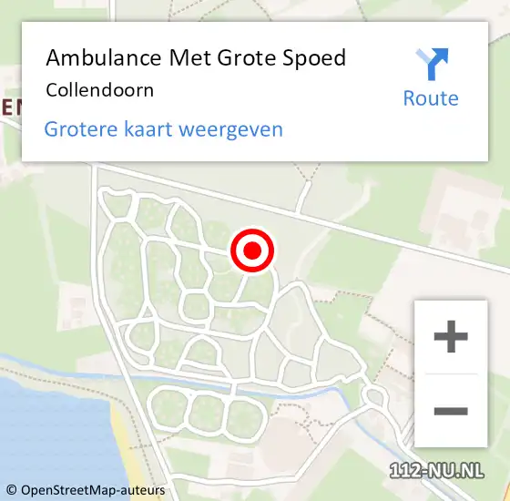 Locatie op kaart van de 112 melding: Ambulance Met Grote Spoed Naar Collendoorn op 3 augustus 2024 12:37