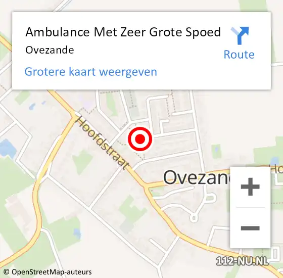 Locatie op kaart van de 112 melding: Ambulance Met Zeer Grote Spoed Naar Ovezande op 3 augustus 2024 13:05