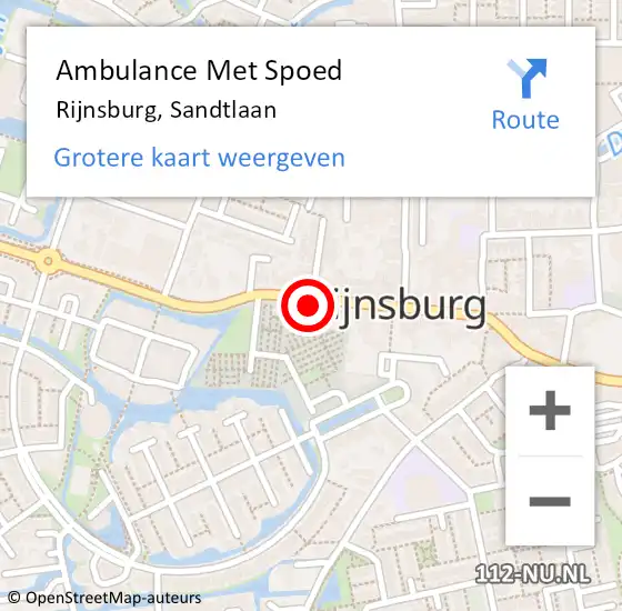 Locatie op kaart van de 112 melding: Ambulance Met Spoed Naar Katwijk, Sandtlaan op 3 augustus 2024 13:19