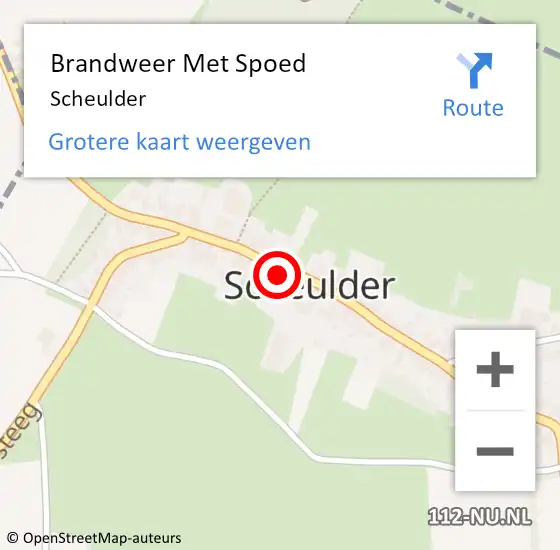 Locatie op kaart van de 112 melding: Brandweer Met Spoed Naar Scheulder op 3 augustus 2024 16:08