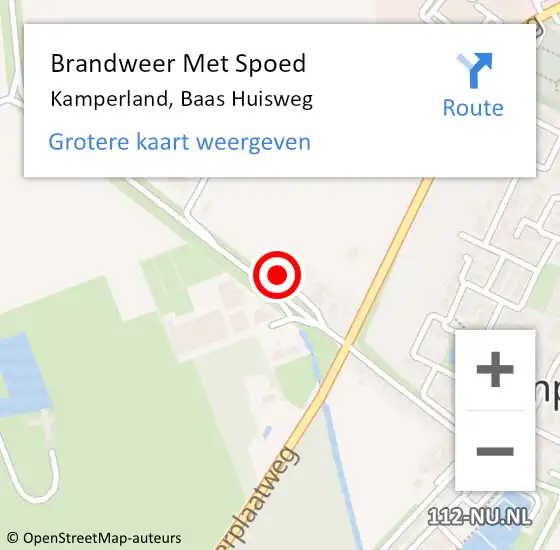 Locatie op kaart van de 112 melding: Brandweer Met Spoed Naar Kamperland, Baas Huisweg op 3 augustus 2024 17:56