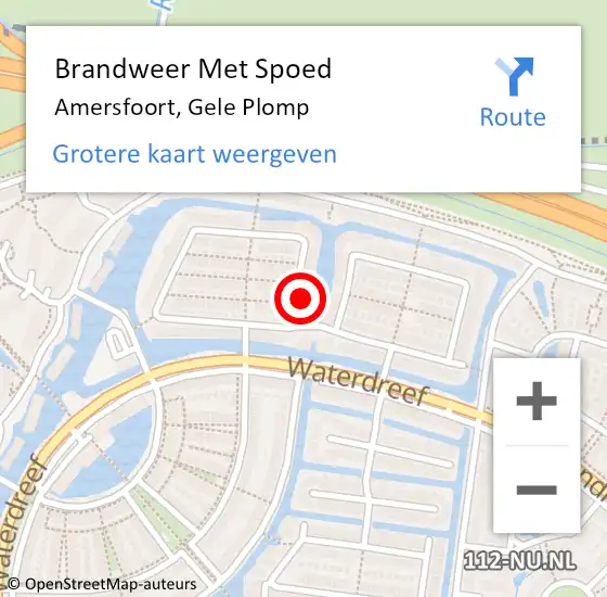 Locatie op kaart van de 112 melding: Brandweer Met Spoed Naar Amersfoort, Gele Plomp op 3 augustus 2024 18:10