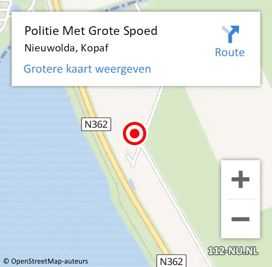 Locatie op kaart van de 112 melding: Politie Met Grote Spoed Naar Nieuwolda, Kopaf op 3 augustus 2024 20:54