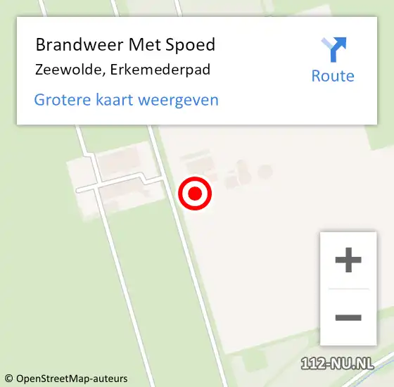 Locatie op kaart van de 112 melding: Brandweer Met Spoed Naar Zeewolde, Erkemederpad op 4 augustus 2024 05:46