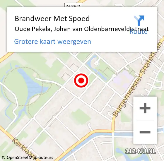 Locatie op kaart van de 112 melding: Brandweer Met Spoed Naar Oude Pekela, Johan van Oldenbarneveldtstraat op 4 augustus 2024 09:42