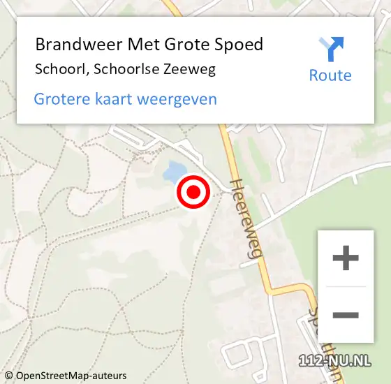 Locatie op kaart van de 112 melding: Brandweer Met Grote Spoed Naar Schoorl, Schoorlse Zeeweg op 4 augustus 2024 10:40