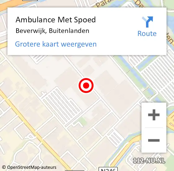 Locatie op kaart van de 112 melding: Ambulance Met Spoed Naar Beverwijk, Buitenlanden op 4 augustus 2024 11:33