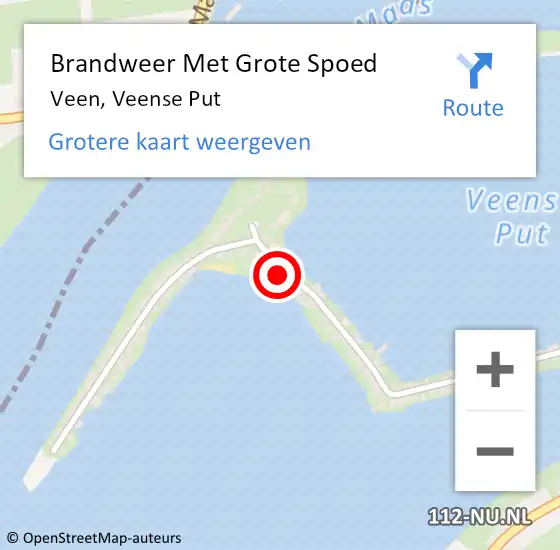 Locatie op kaart van de 112 melding: Brandweer Met Grote Spoed Naar Veen, Veense Put op 4 augustus 2024 12:37