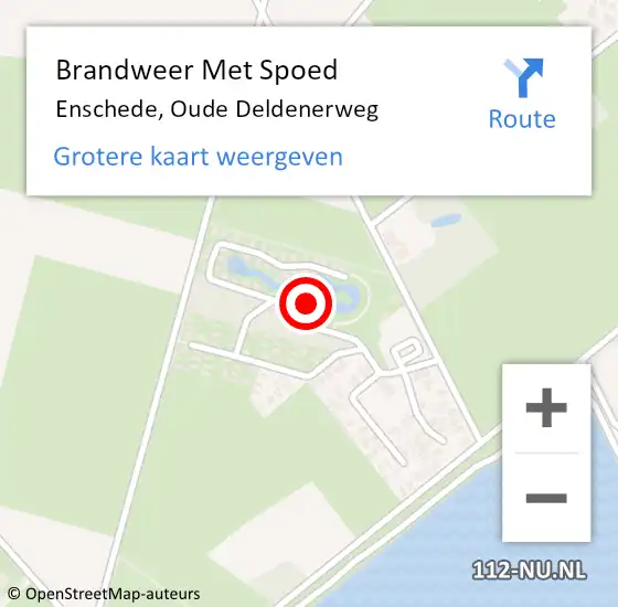 Locatie op kaart van de 112 melding: Brandweer Met Spoed Naar Enschede, Oude Deldenerweg op 4 augustus 2024 13:13