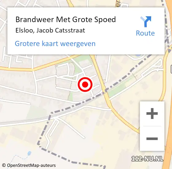 Locatie op kaart van de 112 melding: Brandweer Met Grote Spoed Naar Elsloo, Jacob Catsstraat op 4 augustus 2024 14:47