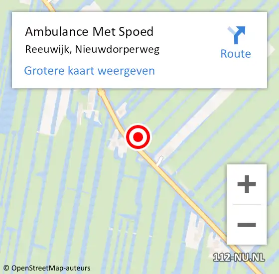 Locatie op kaart van de 112 melding: Ambulance Met Spoed Naar Reeuwijk, Nieuwdorperweg op 4 augustus 2024 16:37