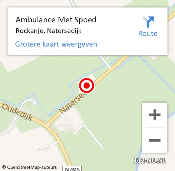 Locatie op kaart van de 112 melding: Ambulance Met Spoed Naar Rockanje, Natersedijk op 4 augustus 2024 20:53