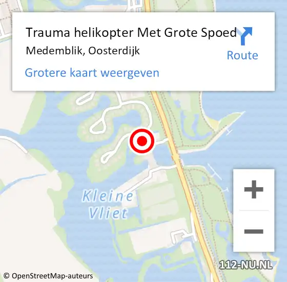 Locatie op kaart van de 112 melding: Trauma helikopter Met Grote Spoed Naar Medemblik, Oosterdijk op 5 augustus 2024 09:45
