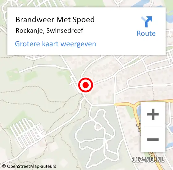 Locatie op kaart van de 112 melding: Brandweer Met Spoed Naar Rockanje, Swinsedreef op 5 augustus 2024 10:36