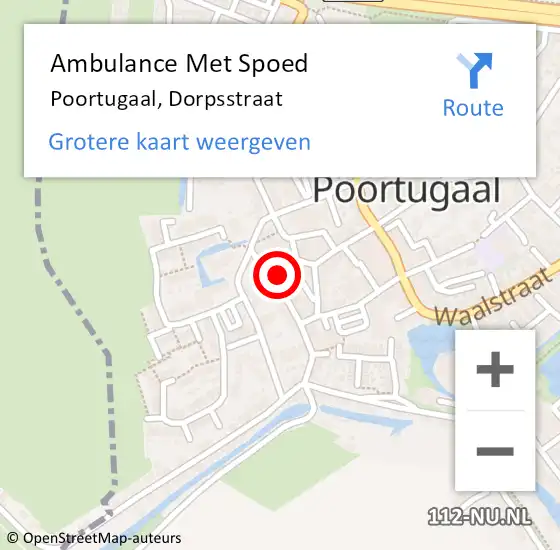 Locatie op kaart van de 112 melding: Ambulance Met Spoed Naar Poortugaal, Dorpsstraat op 5 augustus 2024 11:27