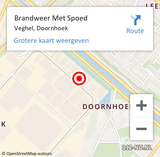 Locatie op kaart van de 112 melding: Brandweer Met Spoed Naar Veghel, Doornhoek op 5 augustus 2024 16:29