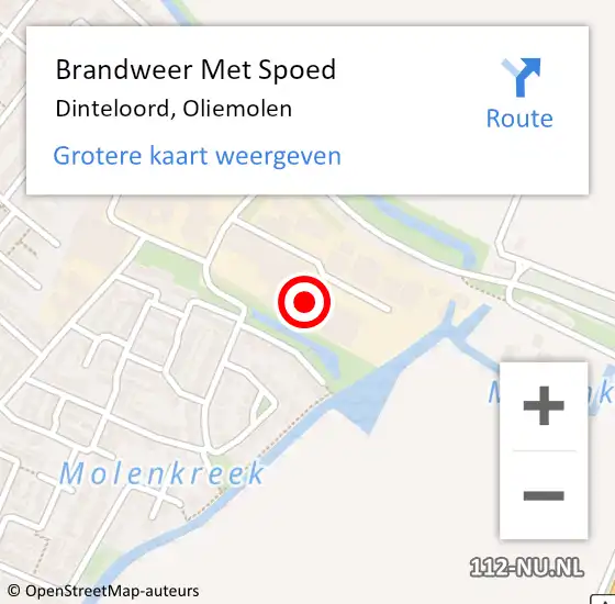 Locatie op kaart van de 112 melding: Brandweer Met Spoed Naar Dinteloord, Oliemolen op 6 augustus 2024 03:33