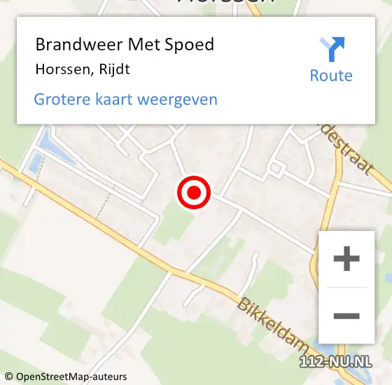 Locatie op kaart van de 112 melding: Brandweer Met Spoed Naar Horssen, Rijdt op 6 augustus 2024 11:15