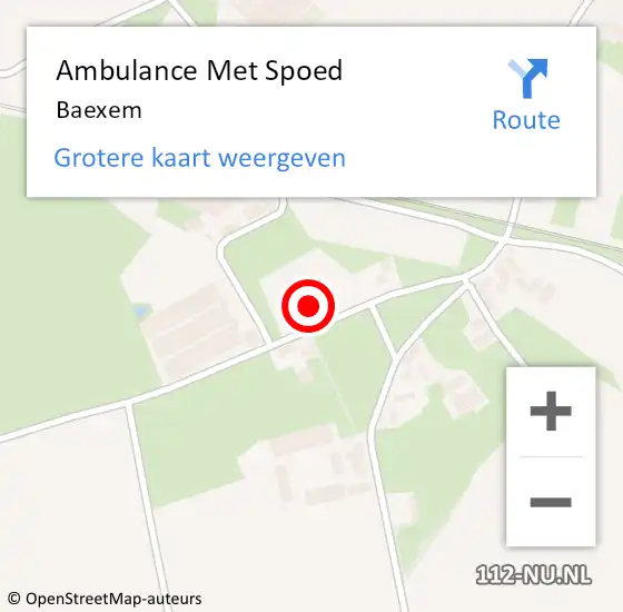 Locatie op kaart van de 112 melding: Ambulance Met Spoed Naar Baexem op 6 augustus 2024 13:34