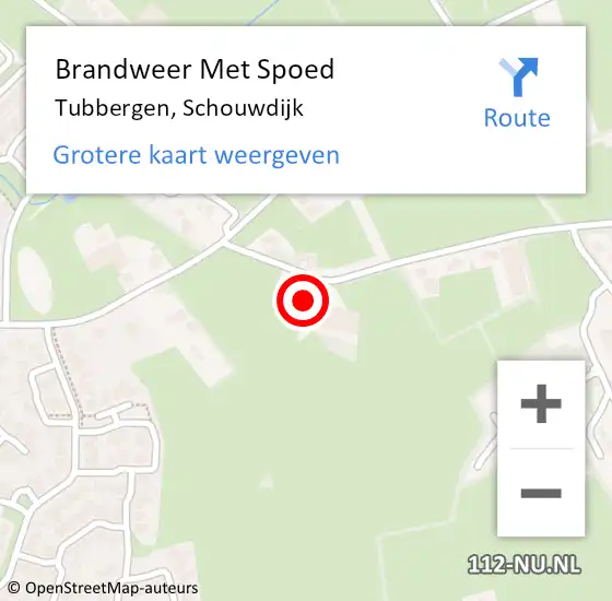 Locatie op kaart van de 112 melding: Brandweer Met Spoed Naar Tubbergen, Schouwdijk op 6 augustus 2024 17:43