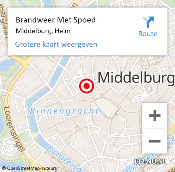 Locatie op kaart van de 112 melding: Brandweer Met Spoed Naar Middelburg, Helm op 7 augustus 2024 00:41