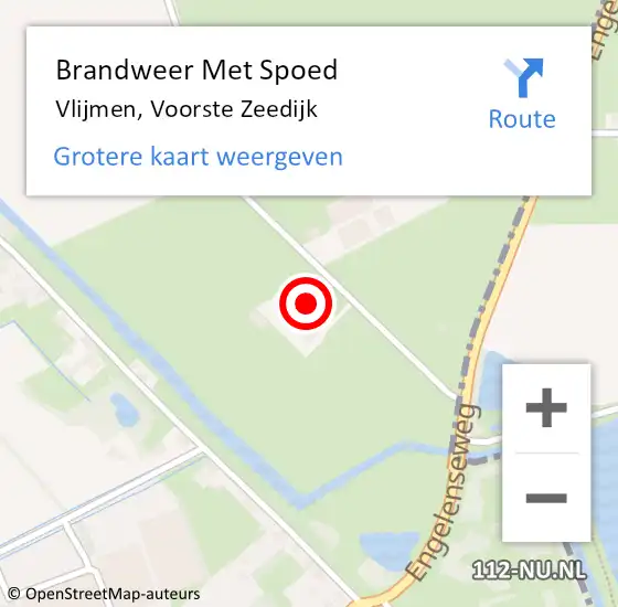 Locatie op kaart van de 112 melding: Brandweer Met Spoed Naar Vlijmen, Voorste Zeedijk op 7 augustus 2024 00:55