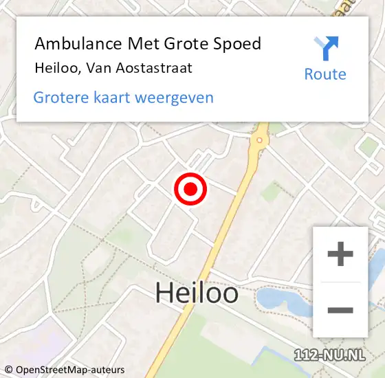 Locatie op kaart van de 112 melding: Ambulance Met Grote Spoed Naar Heiloo, Van Aostastraat op 7 augustus 2024 02:13