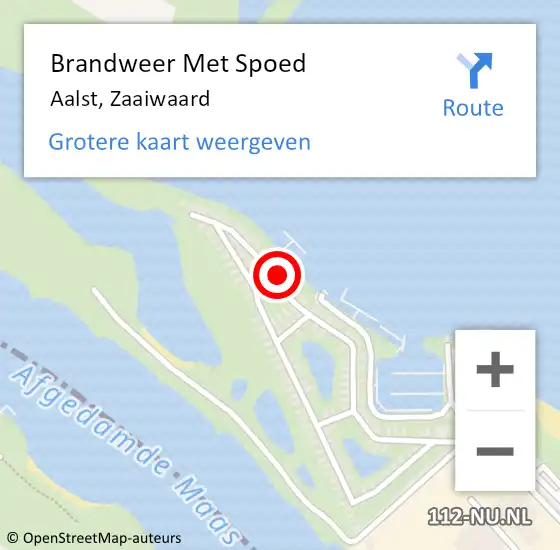 Locatie op kaart van de 112 melding: Brandweer Met Spoed Naar Aalst, Zaaiwaard op 7 augustus 2024 04:14