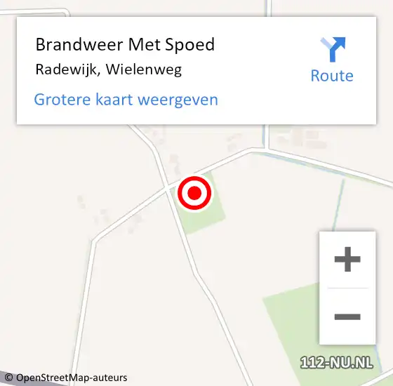 Locatie op kaart van de 112 melding: Brandweer Met Spoed Naar Radewijk, Wielenweg op 7 augustus 2024 08:10