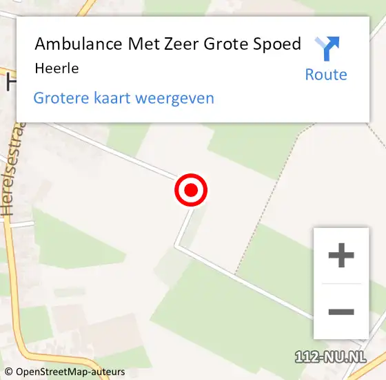 Locatie op kaart van de 112 melding: Ambulance Met Zeer Grote Spoed Naar Heerle op 7 augustus 2024 08:55