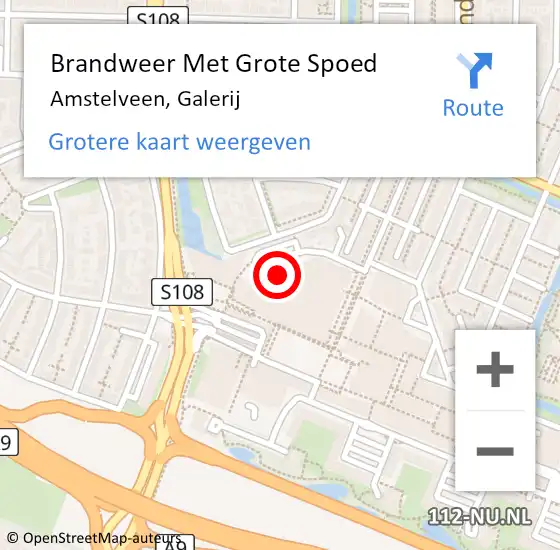 Locatie op kaart van de 112 melding: Brandweer Met Grote Spoed Naar Amstelveen, Galerij op 7 augustus 2024 08:59