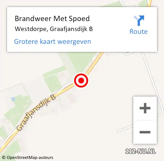 Locatie op kaart van de 112 melding: Brandweer Met Spoed Naar Westdorpe, Graafjansdijk B op 7 augustus 2024 14:31